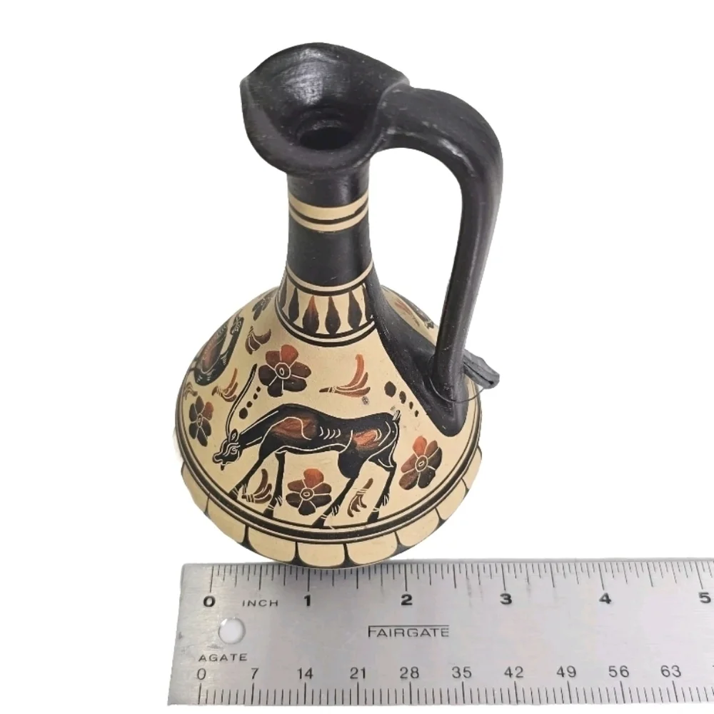 Vintage Ancient Greek Pitcher Vase Pottery  “Copy Corinthian Period